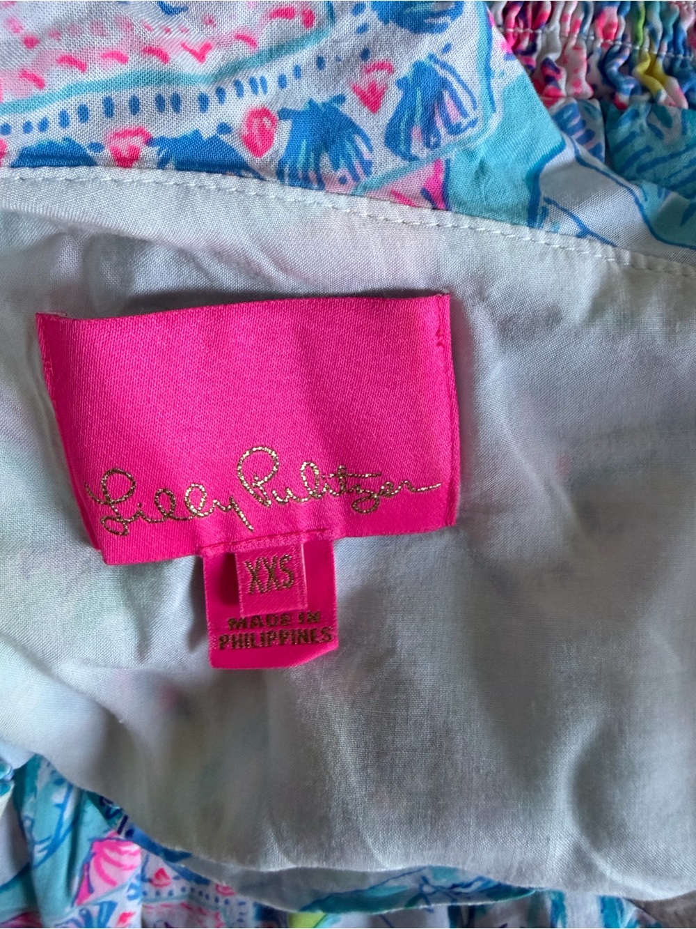 Lilly Pulitzer Pink and Blue Floral Print Dress - Picture 3 of 4